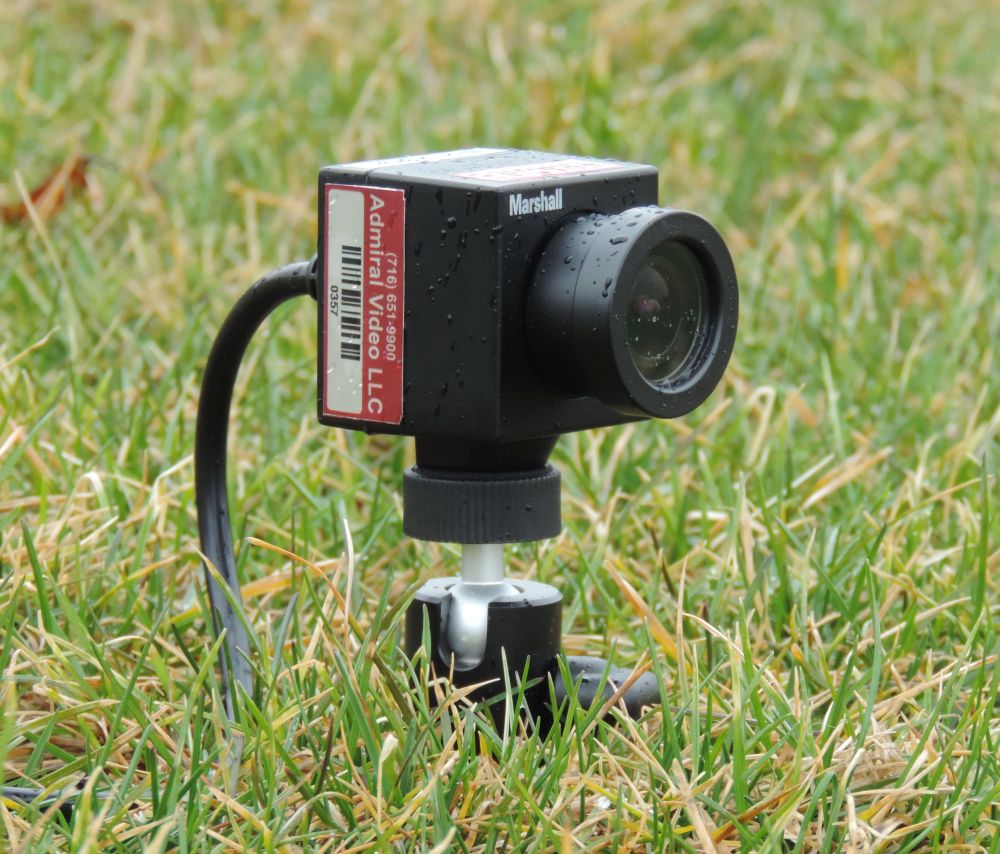 Marshall weatherproof camera the CV502WPMB in the field
