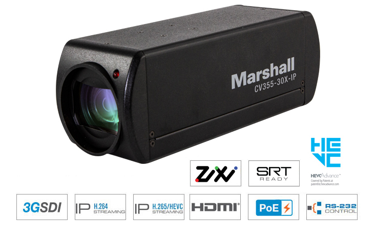 Marshall CV355-30X-IP - HD60 30x with IP (HEVC) & 3GSDI