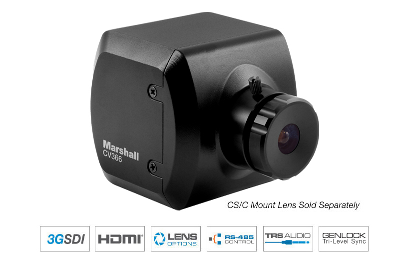 Marshall CV366 is a Compact Genlock Camera