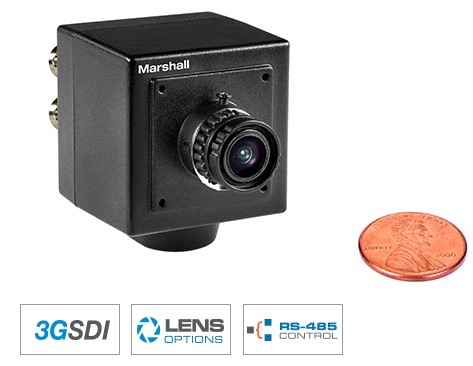 Full-HD 3G/HD-SDI Mini-Broadcast POV Camera with 3.7mm 2MP Lens