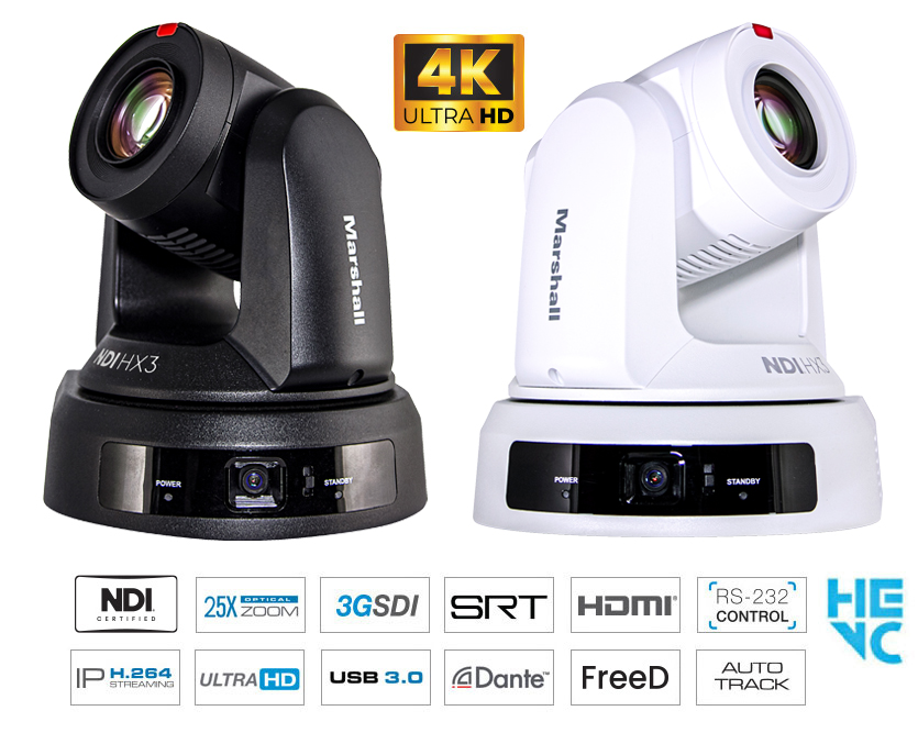 CV625-TBN-TWN - 25X UHD 60 NDI HX2/ NDI HX3 PTZ Full HD60 IP PTZ Camera