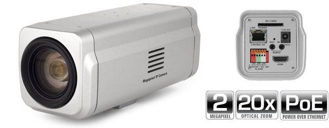2.0MP 20X Zoom IP Box Camera