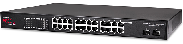 26 port poe Switch for use with IP Cameras, Encoders and Decoders
