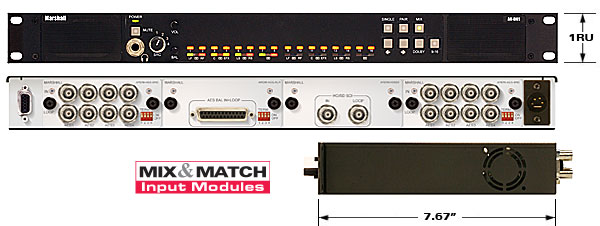 16 Channel Digital Audio Monitor 1RU Mainframe