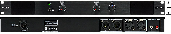 High Quality 1RU Rack Mountable Analog 4-Channel Audio Monitor with Digital Signal Processing