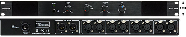 High Quality 1RU Rack Mountable Analog 4-Channel Audio Monitor Digital Signal Processing