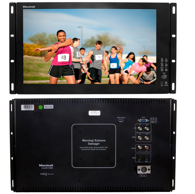 17.3-inch Professional Rackmountable Monitor with Color temperature