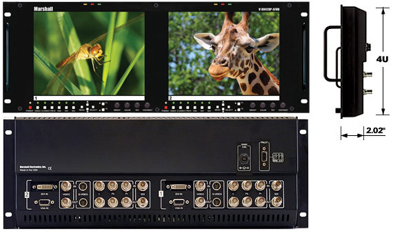 4.3-inch High Resolution LCD Rack Mount Monitor with Modular Inputs