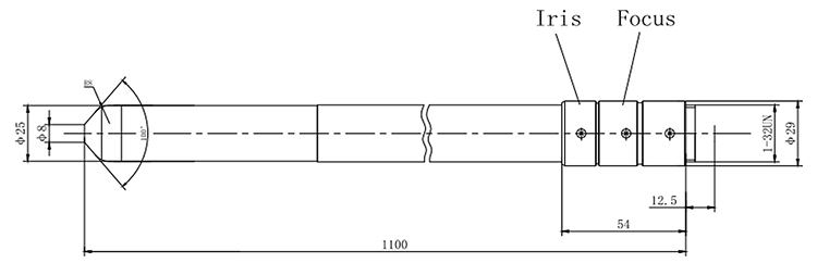 V-PL-HITEMP-1100-2.4 Thermostable Lens diagram